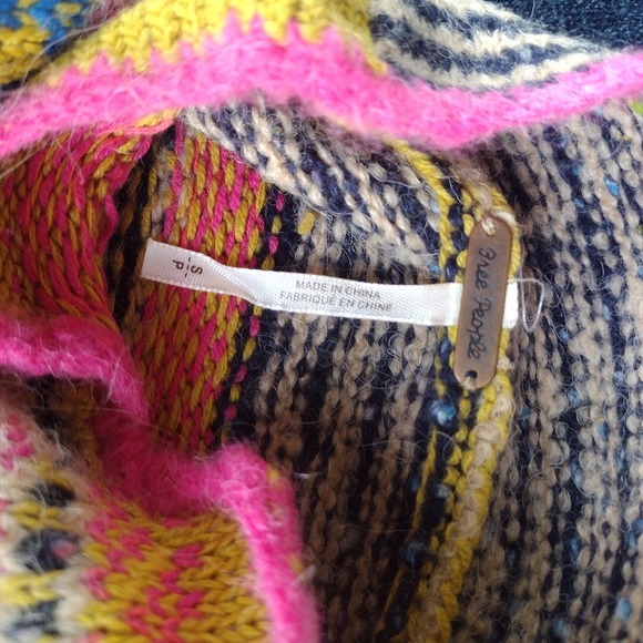 Free People "All the Pattern" Mock Neck Pullover Small - Picture 4 of 10